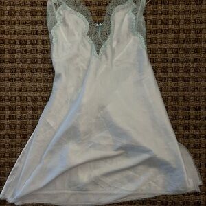 Victoria's Secret White Chemise with Lace Detail
